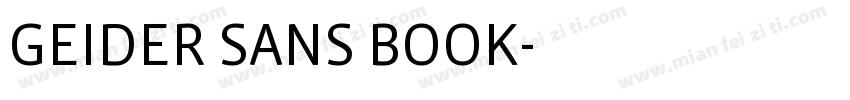 GEIDER SANS BOOK字体转换